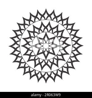 Décoration Mandala à motifs décoratifs Illustration de Vecteur