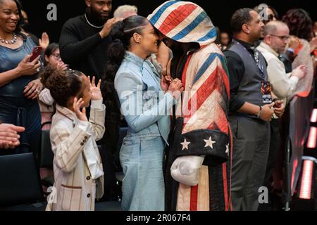 TESSA THOMPSON et MICHAEL B. JORDAN dans CREED III (2023), dirigé par MICHAEL B. JORDAN. Crédit: Metro-Goldwyn-Mayer (MGM) / Album Banque D'Images