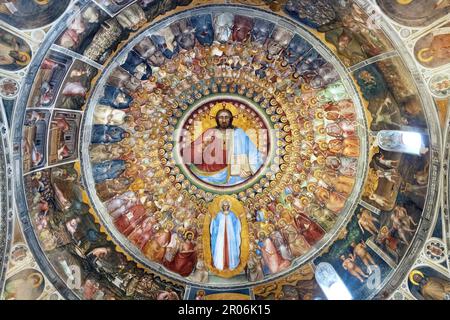 Plafond de l'ancien baptistère de Padoue, Italie Banque D'Images