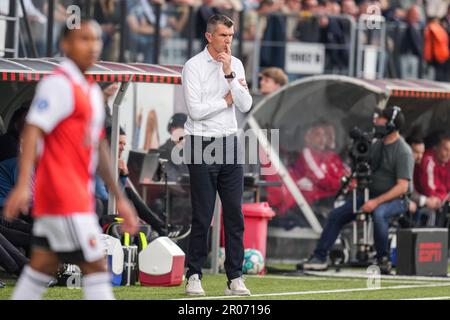 Rotterdam, pays-Bas. 07th mai 2023. Rotterdam - l'entraîneur du sbv Excelsior Marinus Dijkhuizen lors du match entre Excelsior et Feyenoord à Van Donge & de Roo Stadion le 7 mai 2023 à Rotterdam, pays-Bas. Crédit : photos Box to Box/Alamy Live News Banque D'Images