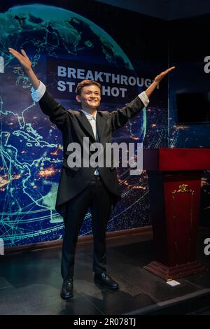 Shah Alam, Malaisie - 17 avril,2023 : la cire de Jack Ma Yun est exposée au tapis rouge 2 dans I-City Shah Alam. Banque D'Images