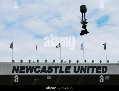 Newcastle, Royaume-Uni. 07th mai 2023. 7th mai 2023 ; St James' Park, Newcastle, Angleterre : Premier League football, Newcastle United versus Arsenal ; Spider-Cam testé au St James' Park Credit : action plus Sports Images/Alay Live News Banque D'Images