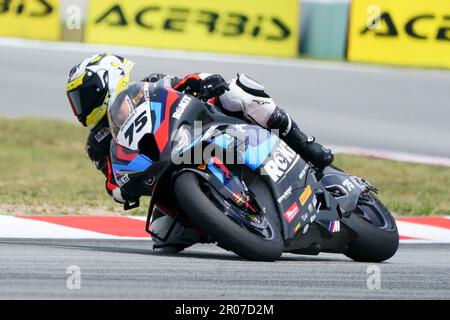 7th mai 2023: Circuit de Barcelone, Catalunya, Barcelone, Espagne: FIM World Superbike Championship Barcelona 2023: Course 2, Ivo Miguel sur sa BMW Banque D'Images