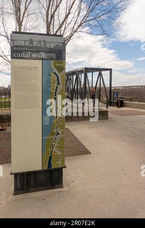 Canal Walk dans le centre-ville de Richmond en Virginie Banque D'Images