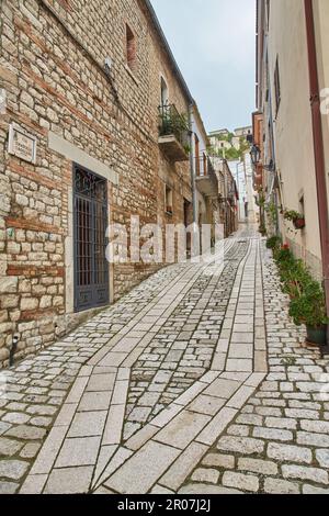 Buonalbergo, Campanie, Italie ruelles du centre historique Banque D'Images