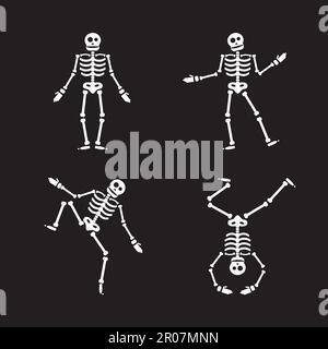 Happy Halloween illustration squelette, zombie à partir d'os et du crâne. Vector Illustration de Vecteur