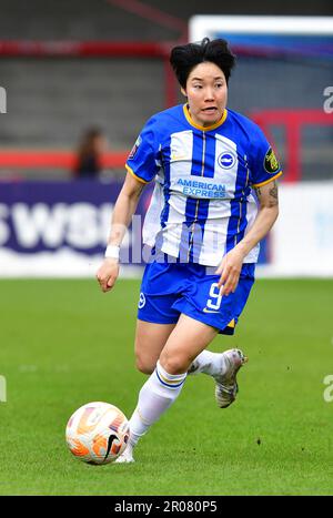 Crawley, Royaume-Uni. 07th mai 2023. Lee Geum-min de Brighton et Hove Albion lors du match de Super League féminin de la FA entre Brighton et Hove Albion Women et West Ham United Ladies au stade des pensions du peuple sur 7 mai 2023 à Crawley, au Royaume-Uni. (Photo de Jeff Mood/phcimages.com) Credit: PHC Images/Alamy Live News Banque D'Images