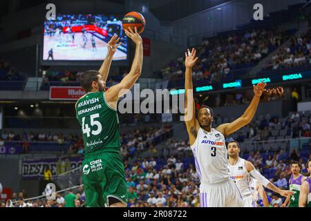 Madrid, Espagne. 07th mai 2023. 7th mai 2023 ; Centre Wizink ; Madrid ; Espagne ; Liga Endesa ACB ; Real Madrid vs Unicaja; Kravish (Unicaja) 900/Corson Press Credit: CORSON PRESS/Alay Live News Banque D'Images