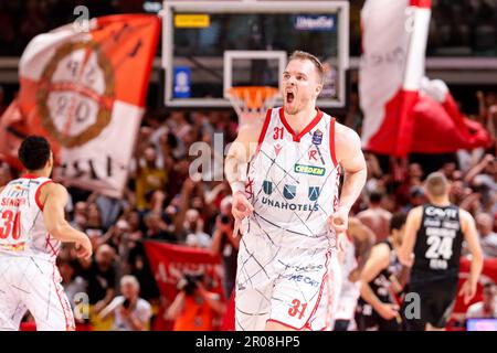 Reggio Emilia, Italie. 07th mai 2023. PalaBigi, Reggio Emilia, Italie, 07 mai 2023, Osvaldas Olisevicius (Unihotels Reggiana) pendant UNAHOTELS Reggio Emilia vs Dolomiti Energia Trentino - Italian Basketball Serie A Championship Credit: Live Media Publishing Group/Alay Live News Banque D'Images