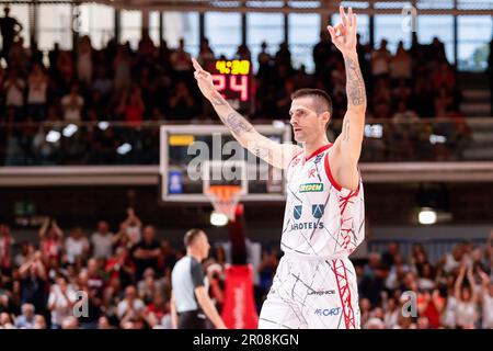 Reggio Emilia, Italie. 07th mai 2023. PalaBigi, Reggio Emilia, Italie, 07 mai 2023, Andrea Cinciarini (Unihotels Reggiana) pendant UNAHOTELS Reggio Emilia vs Dolomiti Energia Trentino - Italian Basketball Serie A Championship Credit: Live Media Publishing Group/Alay Live News Banque D'Images