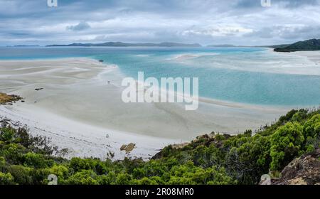 Whitehaven Beach, l'île de Whitsunday, Queensland, Australie Banque D'Images