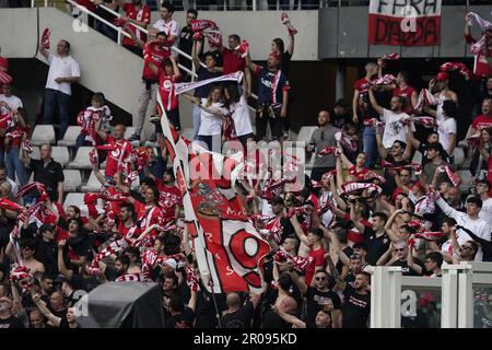 Turin, Italie. 07th mai 2023. AC Monza Supportes pendant le championnat italien Serie Un match de football entre le FC de Turin et AC Monza sur 7 mai 2023 au stade de Grande Torino à Turin, Italie - photo Alessio Morgese / E-Mage crédit: Alessio Morgese / Alay Live News Banque D'Images