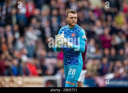 Édimbourg, Royaume-Uni. 07th mai 2023. 7th mai 2023 ; Tynecastle Park, Édimbourg, Écosse : Scottish Premiership football, Hearts versus Celtic ; Zander Clark of Heart of Midlothian Credit : action plus Sports Images/Alay Live News Banque D'Images