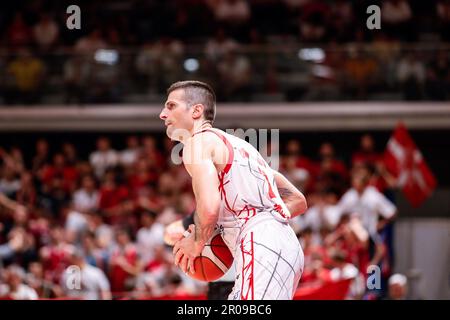 Reggio Emilia, Italie. 07th mai 2023. PalaBigi, Reggio Emilia, Italie, 07 mai 2023, Andrea Cinciarini (Unihotels Reggiana) pendant UNAHOTELS Reggio Emilia vs Dolomiti Energia Trentino - Italian Basketball Serie A Championship Credit: Live Media Publishing Group/Alay Live News Banque D'Images