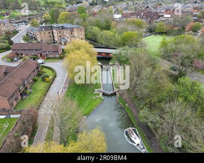 Berkhamsted ville Hertfordshire, Royaume-Uni vue aérienne de drone Banque D'Images