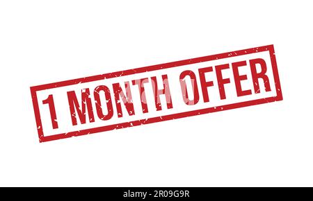 Offre de 1 mois caoutchouc Grunge Stamp Seal Illustration vectorielle Illustration de Vecteur