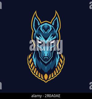 logo anubis mascotte Illustration de Vecteur