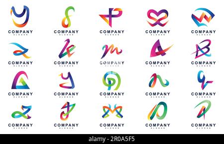 Logo de jeu de lettres aléatoire Illustration de Vecteur