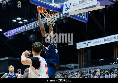 Kanagawa, Japon. 7th mai 2023. Edward Morris (B-Corsairs) Basketball : 2022-23 B.LEAGUE B1 jeu entre Yokohama B-Corsairs 81-84 tétras de Toyama à Yokohama Budokan à Kanagawa, Japon . Credit: AFLO SPORT/Alay Live News Banque D'Images