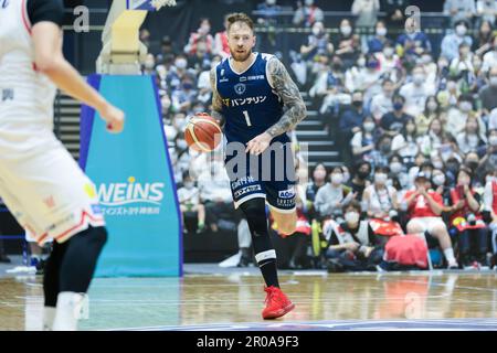 Kanagawa, Japon. 7th mai 2023. Patrik Auda (B-Corsairs) Basketball : 2022-23 B.LEAGUE B1 jeu entre Yokohama B-Corsairs 81-84 tétras de Toyama à Yokohama Budokan à Kanagawa, Japon . Credit: AFLO SPORT/Alay Live News Banque D'Images