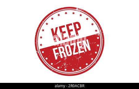 Conserver le tampon de caoutchouc gelé. Illustration du vecteur de joint rouge Keep Frozen Rubber Grunge Stamp Seal Illustration de Vecteur