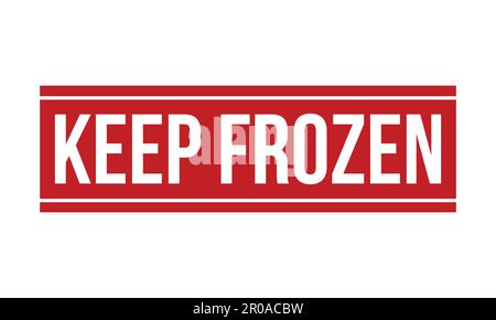Conserver le tampon de caoutchouc gelé. Illustration du vecteur de joint rouge Keep Frozen Rubber Grunge Stamp Seal Illustration de Vecteur