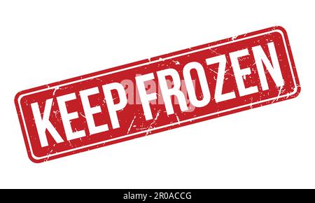 Conserver le tampon de caoutchouc gelé. Illustration du vecteur de joint rouge Keep Frozen Rubber Grunge Stamp Seal Illustration de Vecteur