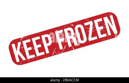 Conserver le tampon de caoutchouc gelé. Illustration du vecteur de joint rouge Keep Frozen Rubber Grunge Stamp Seal Illustration de Vecteur