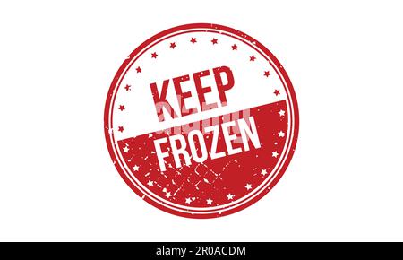 Conserver le tampon de caoutchouc gelé. Illustration du vecteur de joint rouge Keep Frozen Rubber Grunge Stamp Seal Illustration de Vecteur