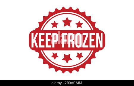 Conserver le tampon de caoutchouc gelé. Illustration du vecteur de joint rouge Keep Frozen Rubber Grunge Stamp Seal Illustration de Vecteur