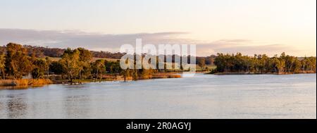 Murray River, un grand réseau fluvial en Australie, adjacent à la Nouvelle-Galles du Sud, à Victoria et à l'Australie méridionale Banque D'Images