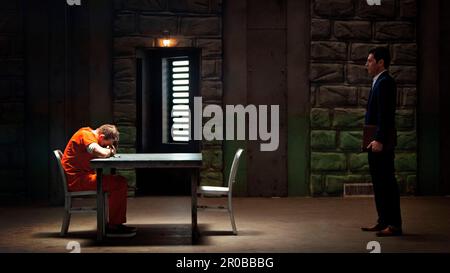 SEAN PATRICK FLANERY et JORDAN BELFI in NEFARIOUS (2023), dirigé par CARY SOLOMON et CHUCK KONZELMAN. Crédit : Believe Entertainment / Album Banque D'Images