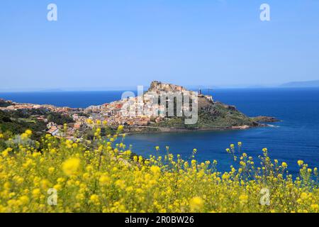 Belle vue sur Castello dei Doria (château de Doria) au printemps, Sardaigne Banque D'Images