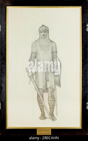 Sir William Wallace, 1888-9. Sir Edward Burne-Jones (d.1898). Inscrit : Sir William Wallace. Dessin animé pour une fenêtre dans la Maison de ville, Dundee par Sir Edward Burne-Jones. Présenté par M. John Feeney, 1901 . Banque D'Images