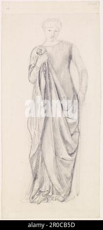 Légende des bonnes femmes de Chaucer - étude sur la drapererie pour la figure de Lucretia, 1863-1864. Artiste: Sir Edward Burne-Jones Banque D'Images