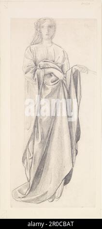 Légende des bonnes femmes de Chaucer - étude de drapery sur l'hypermnestra, 1863-1864. Artiste: Sir Edward Burne-Jones Banque D'Images