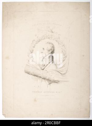 Portrait de Thomas Attwood, 1832. Dessiné par: W Green. J B Allen. Thomas Attwood a été le fondateur de l'Union politique de Birmingham, la figure principale dans la campagne publique pour la Grande loi de réforme de 1832. L'inscription se lit - ci-dessus: "L'ami du peuple". Ci-dessous: 'Thomas Attwood, Esqr., imprimé et publié par Josia H Allen 5 Bennett's Hill Birm. Aoû 20,1832.' Pour faire défiler : « Great Meeting - New Hall Hill ». . Banque D'Images