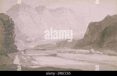 Près de Glaris, Suisse, 1781. Francis Towne Banque D'Images