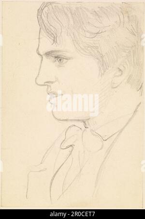 Portrait de Holman Hunt, William ou Edward, 1851. Artiste: Dante Gabriel Rossetti Banque D'Images