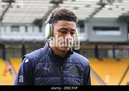 Norwich, Royaume-Uni. 08th mai 2023. Morgan Rogers #25 de Blackpool arrive lors du match de championnat Sky Bet Norwich City vs Blackpool à Carrow Road, Norwich, Royaume-Uni, 8th mai 2023 (photo de Mark Cosgrove/News Images) à Norwich, Royaume-Uni le 5/8/2023. (Photo de Mark Cosgrove/News Images/Sipa USA) crédit: SIPA USA/Alay Live News Banque D'Images