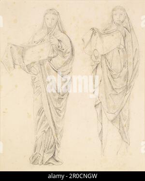 Légende des bonnes femmes de Chaucer - études de draperies pour la figure de Philomela. Par : Edward Burne-Jones Banque D'Images