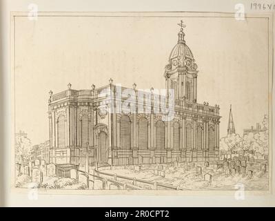 Gravure - Église Saint-Philippe, Birmingham. Lithographe : Allan & Ferguson. Graveur : W H Smith Banque D'Images