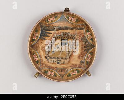 2016,49 [Voir 5 de 7]. Indicateur Qibla, 1700-1825. Également appelé Qibla Compass. Les indicateurs Qibla sont utilisés pour trouver la direction et le temps de la prière par les fidèles musulmans. Selon les principes centraux (ou cinq piliers) de l'Islam, ils doivent prier cinq fois par jour. Banque D'Images