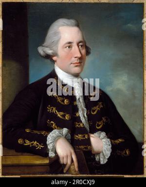 Portrait de Matthew Boulton (1728-1809), 1770. Par J S C Schaak.. Matthew Boulton était l'un des chefs d'entreprise et visionnaires du XVIIIe siècle. En partenariat avec James Watt, en 1775, il lance le développement et l'application industrielle de la machine à vapeur. En 1761, il a commencé à construire sa Manufactory Soho, où il a été le pionnier des techniques révolutionnaires de production. Il a également établi la première monnaie à la vapeur au monde. . Banque D'Images