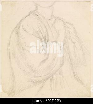 Helen de Troy - étude de la drapery, 1863. Artiste: Dante Gabriel Rossetti.. À partir de Preraphaelites.org:. Une étude pour la peinture à l'huile 'Helen of Troy' de 1863 (dans le Hamburger Kunsthalle, Hambourg). Banque D'Images