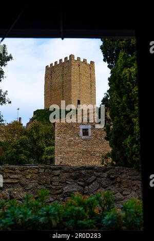 Castell de Peratallada, à Forallac, Baix Emporda, Costa Brava, Gérone, Catalogne. Le château date du 11th siècle. Banque D'Images