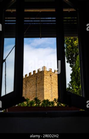 Castell de Peratallada, à Forallac, Baix Emporda, Costa Brava, Gérone, Catalogne. Le château date du 11th siècle. Banque D'Images