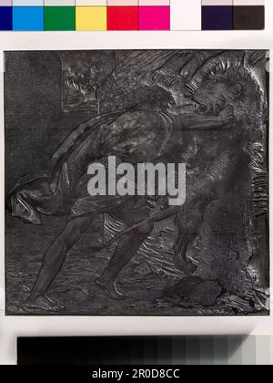 2006.1040.54. Galerie de la Bible de Dalziels - Samson et le Lion, 1861-64. Bloc de bois gravé. Graveur: Frères Dalziel . Banque D'Images