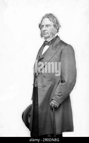 Henry Wadsworth Longfellow (1807–1882), portrait de Mathew Brady Studio, vers 1860-70 Banque D'Images