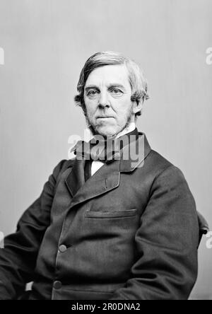 Oliver Wendell Holmes Senior. Portrait du médecin et poète américain, Oliver Wendell Holmes Sr. (1809-1894) par Mathew Brady Studio, c. 1860-70 Banque D'Images